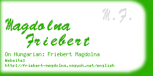 magdolna friebert business card